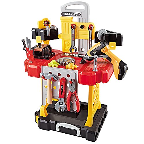 Toy Choi's kids workbench with Realistic Tools and Electric Drill - Thumbnail 6