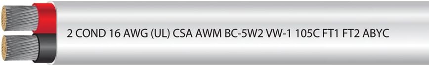 16 AWG 2 Conductor (UL) USCG Approved Tinned Copper Flat Boat Cable 600 Volts - Red/Black - 100 Feet - Made in USA: Industrial & Scientific