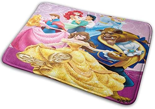 ウェルカムドアマットディズニープリンセス屋内屋外マットエントランスラグゴムノンスリップドアマット40x60 Cmインチ Teamdriven