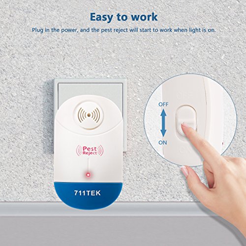 711TEK Pest Repellent,ZS1033 Pest Repeller Indoor Plug in for Insect - Ants,Roaches,Bugs,Fleas,Mosquitoes,Spiders (4 Packs) - Thumbnail 4