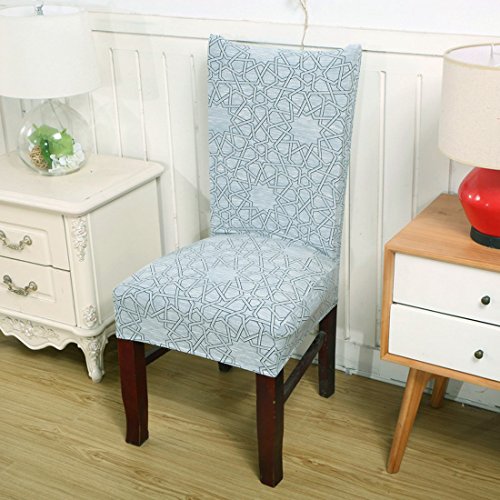 Deisy Dee Stretch Chair Cover Removable Washable for Hotel Dining Room Ceremony Chair Slipcovers Pack of 6 (G)