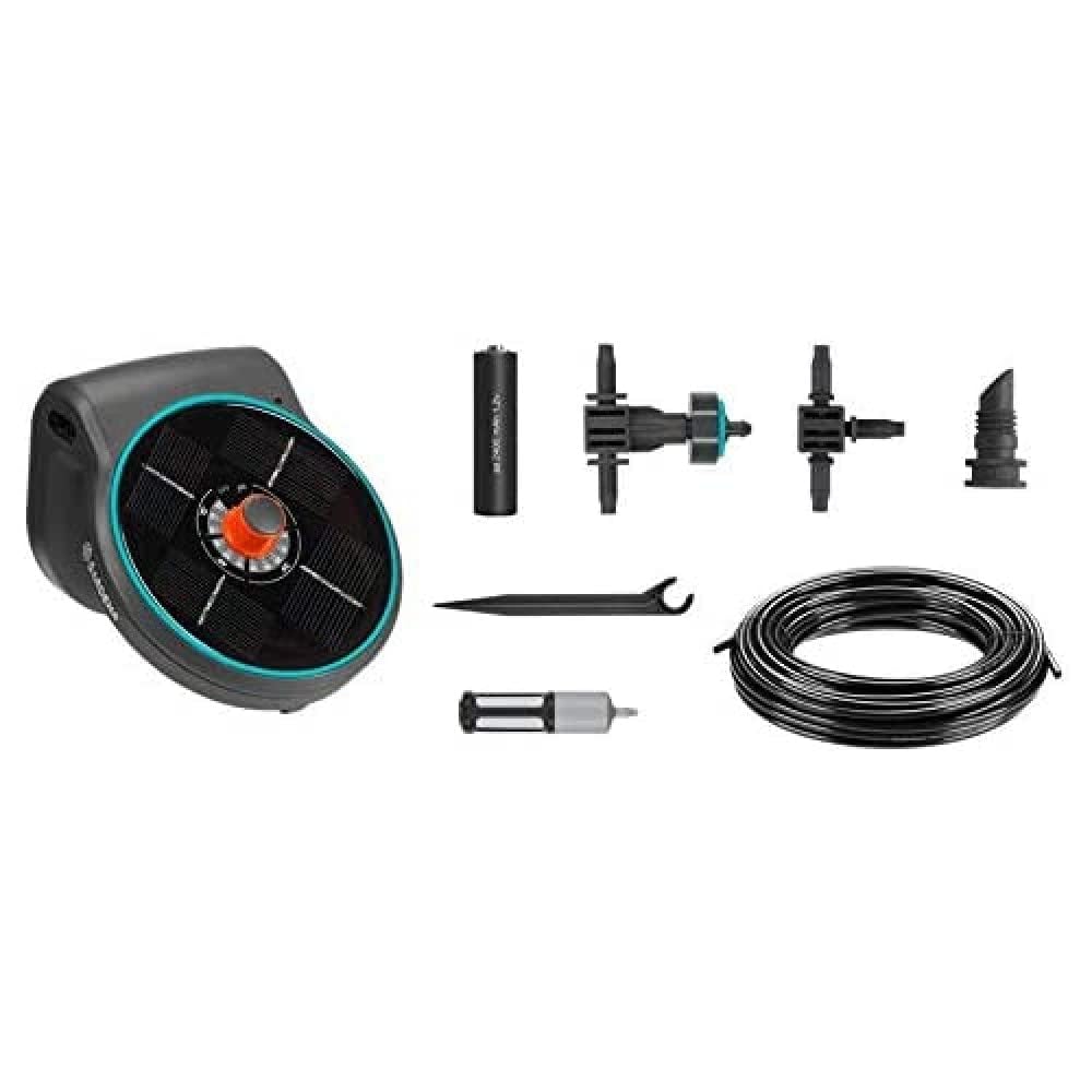 Gardena Display del Set de Riego AquaBloom Con todo lo necesario para un riego en terraza o balcón si necesidad de luz o un grifo