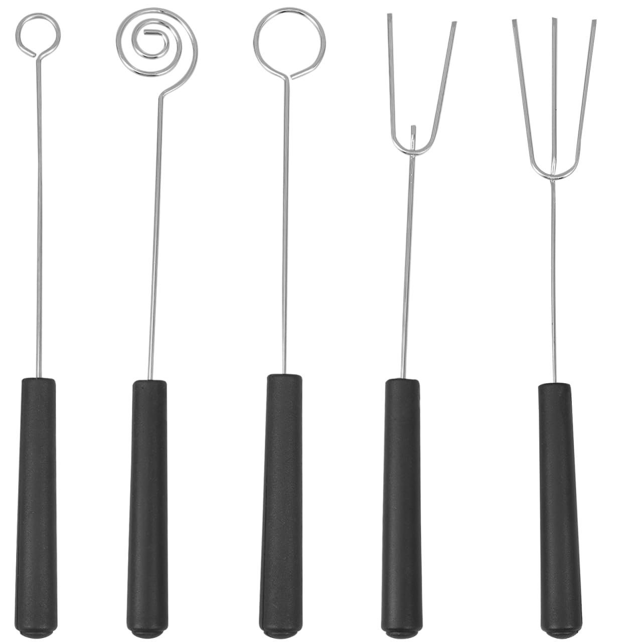 Cabilock 5pcs Chocolate Dipping Fork Set, Candy Melts Candy Decorating Fondue Forks, DIY Candy Dipping Tools for Handmade Chocolates Pralines and Truffles, Chocolate Fondue
