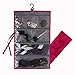 Yepal Unisex-Adult Waterproof Jewelry Roll Bag Hanging Jewelry Organizer Red