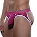 ANUN Men's Mesh Jockstrap Supporter G-Thong (Large, Roseo)