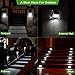 EASTERNSTAR Solar Deck Lights 10-Pack, 4 LEDs, Stainless Steel, Solar Powered, Waterproof IP44, Ideal Outdoor Lights for Step Stair Deck Fence Path Patio Pathway, Cool White