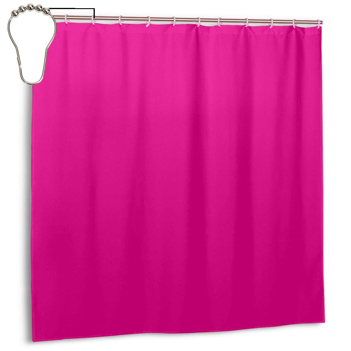 Jacklee Fuschia Pink Shower Curtain Waterproof Polyester Shower