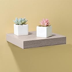 Home Basics Floating Wall Shelf Washed Grey