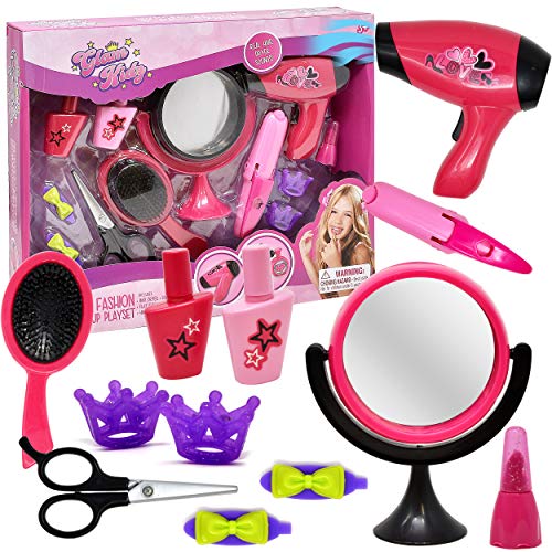 Pretend Play Beauty Set, Stylist Salon Playset Kit for Kids Toy