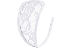 HERAON Womens Floral Lace C String Underwear Invisible Lingerie Hollow Thong Strapless Panty