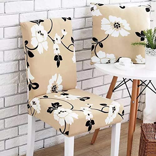 Clothman Washable Dining Chair Covers Set of 2 Printed High Elasticity Chair Slipcovers Removable Parsons Chair Covers for Dining Room, Late Autumn