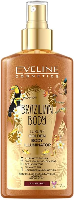 Eveline Cosmetics Brazilian Body Golden Illuminator Argan Oil 150ml Glow