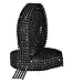 Mandala Crafts Black Bling Wrap Rhinestone Ribbon - 1 in 20 Yds Crystal Rhinestones Mesh Ribbon - Diamond Wrap Rhinestone Strips Roll for Crafts Wedding Party Decoration
