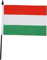 AZ FLAG Hungary Table Flag 5x8 in 21x14 cm with Pole & Black Base view 2