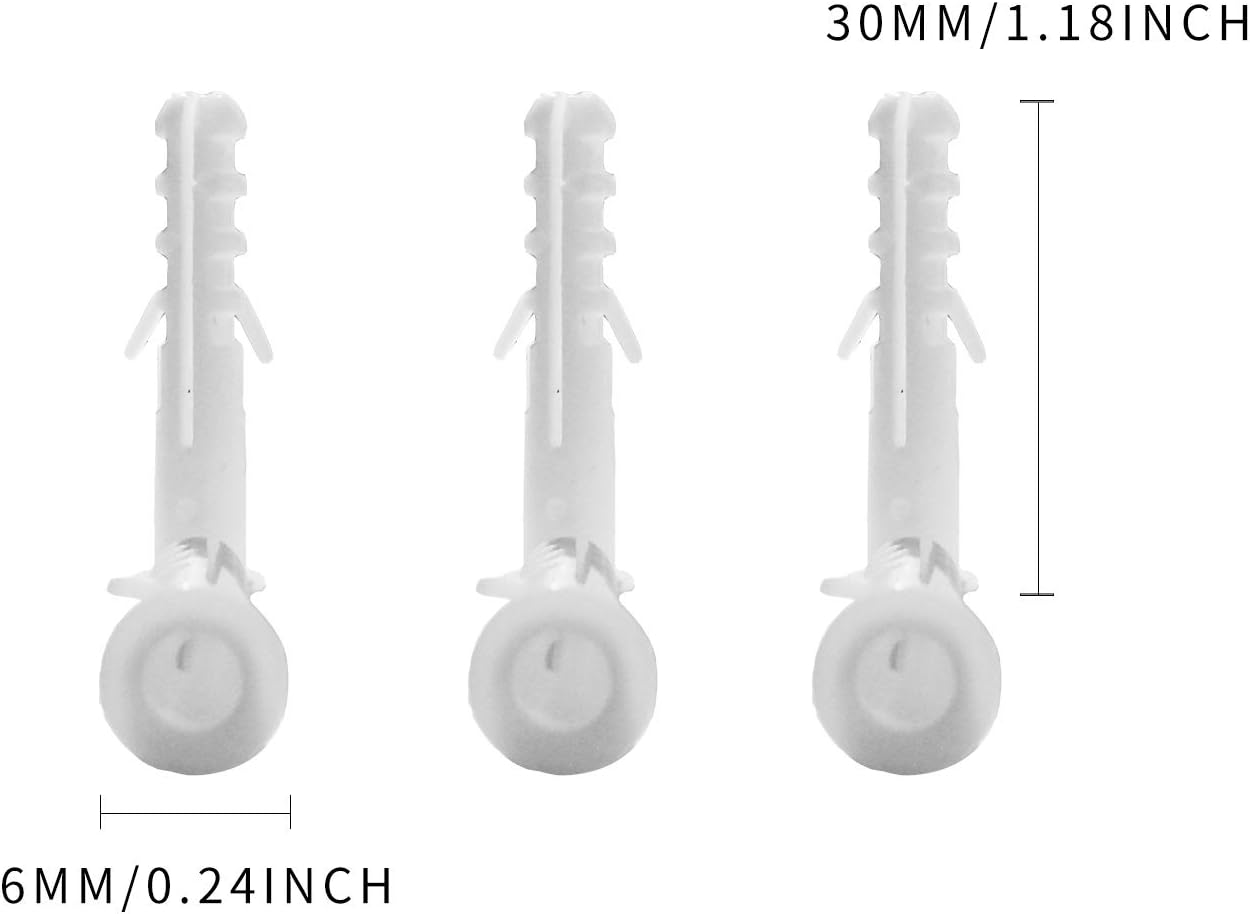 Wall Plugs, Pack of 100 Plastic Screw Rawl Plugs for Hollow Masonry