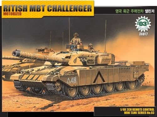 SINNAYEO Academy Plastic Model Kit 1/48 Ritish MBT Challenger Motorized 13309 Nib
