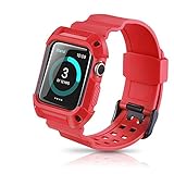 Youkex for Apple Watch Band Protective Case 42mm,Replacement Straps with Rugged Shock-Proof Case Cover Compatible iWatch Series 1 Series 2 and Sport Edition
