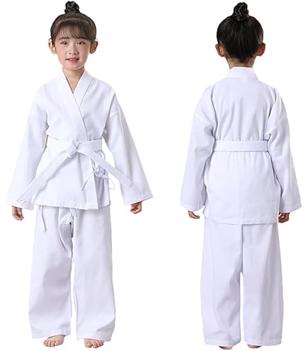 Tenue Karaté Débutant Playwell | Taille 4/170cm | 100% Coton | Inclut Ceinture Blanche | Poids Moyen