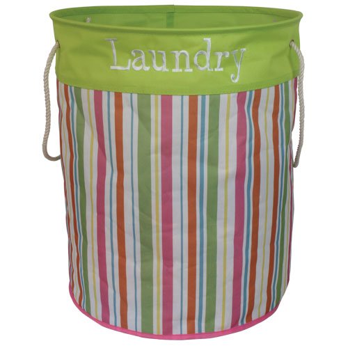 Blue Pop Up Laundry Hamper Storage Washing Bag With Carry Handles 35cm