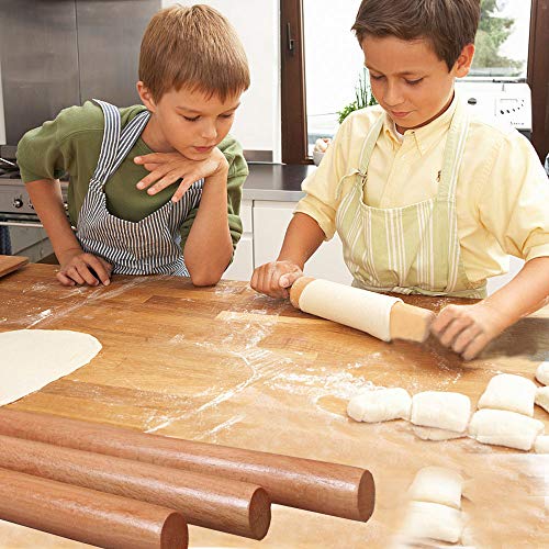 Wooden Rolling Pin for Baking Pizza making, Professional Dough Roller Rolling Pins Wood, 15-3/4-Inch by 1-1/4 Inch, Beech Wood for Baking Pizza, Clay, pasta, Cookies, Roller Pins Baking (RollingPin)