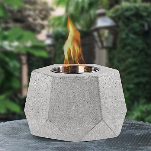 Famboo Tabletop Fire Pit, Rubbing Alcohol Fireplace, Indoor Outdoor