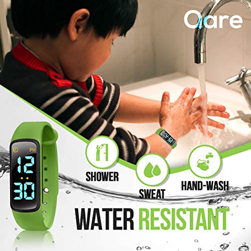 Premium Potty Training Watch - Only Watch with Multiple Alarms (16) to Fit Your Schedule & Hassle Free Smart Timer - Water Resistant - Both Vibration & Music - Kids Lock - Touchscreen-Easy Use (Green) - Thumbnail 6