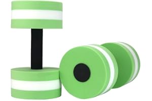 COMIOR Set of 2 Water Dumbbells Aerobics Swimming Pool Dumbbells for Exercise, Sports Aquatic Exercise Dumbbells Set Foam Dumbbells Fitness Resistance Barbells Float Water Aerobics Equipment for Weight Loss
