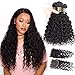 QTHAIR 14A Brazilian Hair Weave Bundles Wave Wave with Closure (20