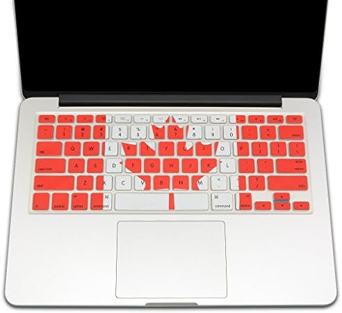 CNUALV Ultra Thin Silicon Gel Keyboard Cover Keyboard Skin for MacBook Air 13" Macbook Pro 13" (Canada national flag pattern)