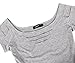 Off Shoulder Tops for Women Ripped TShirts Cut Out Blouses Short Sleeve Tees