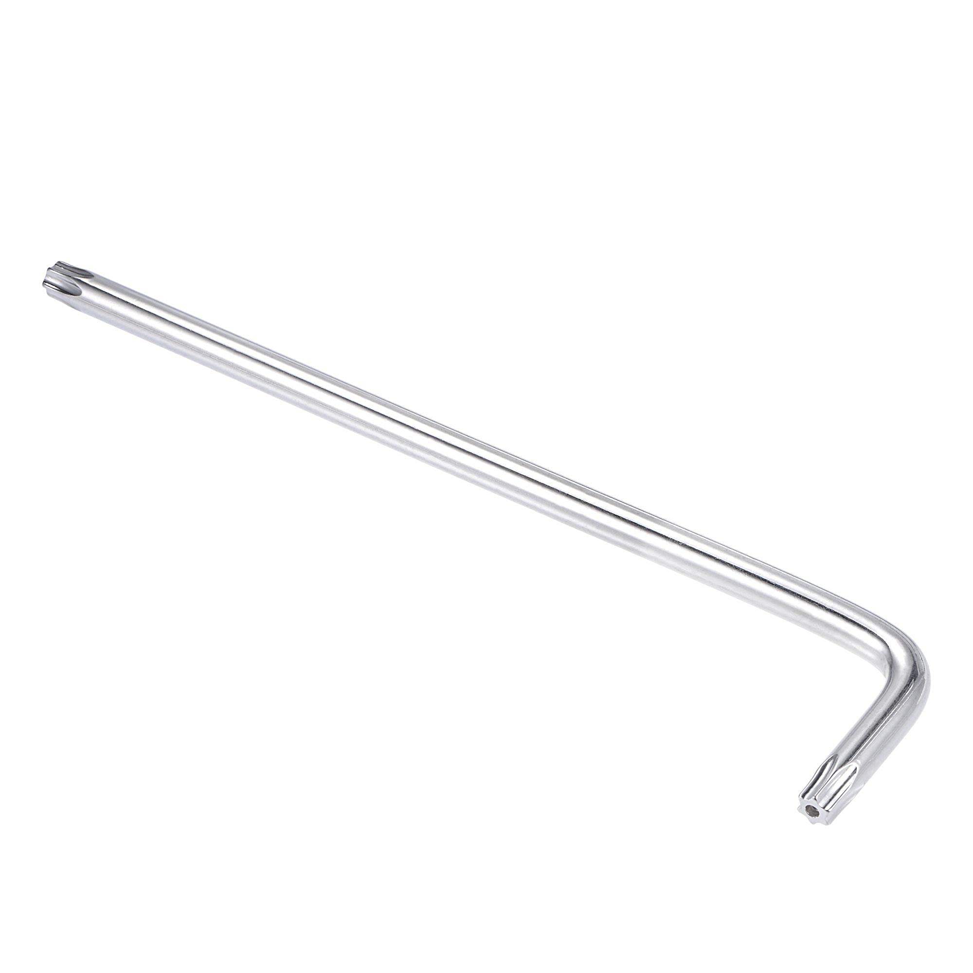 sourcing map T50 Anti Tamper Proof Torx Star Key Bit Wrench, L-Shape 9-inch Long Arm, CR-V Steel