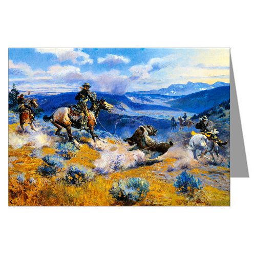 Twelve Vintage Cowboy Art Notecards of Charles M. Russell 1916 