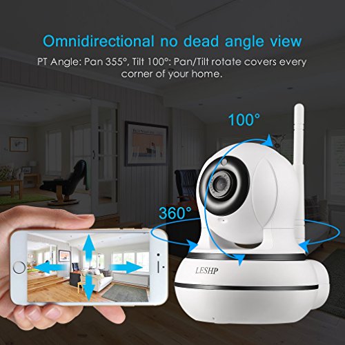 Wireless 1080P IP Camera, WiFi Home Security Surveillance Camera Webcam System Motion Detectioin Alarm for Baby /Elder/ Pet/Nanny Monitor, Indoor Night Vision Camera with Micro SD Card Slot