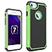 OEAGO iPhone 8 Case, iPhone 7 Case Cover [Drop Protection] [Shock Proof] Hybrid Dual Layer Rubber Plastic Impact Defender Rugged Slim Hard Case Cover Shell for Apple iPhone 8 / iPhone 7 - Green