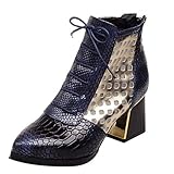 Ankle Boots Snake for Women,Sunyastor Fashion Lace