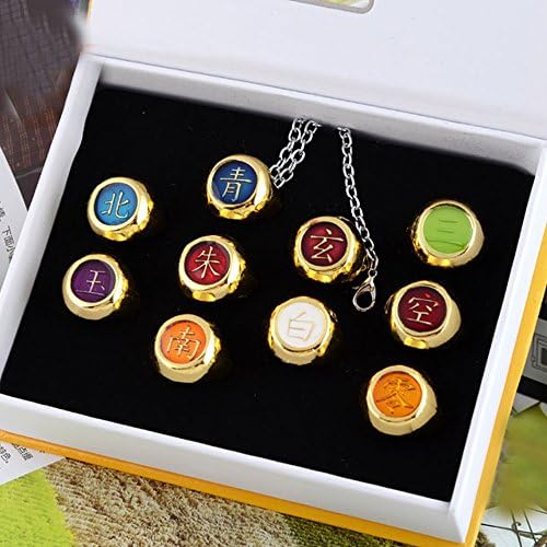 Onecos Naruto Akatsuki Ring Cosplay (A Set of 10) New