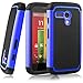 MOTO G case,ECShock Absorbing Dual Layer Hybrid Case, Heavy Duty Protective Armor Case Cover for Motorola Moto G with Sreen Protector and Stylus Pen (Dark Blue)