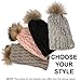 Braxton Knit Hat for Women - Fleece Fur Pom Beanie - Winter Merino Wool Ski Cap Dark Coffee