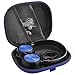 Geekria Shield Headphones Case Compatible with Sony MDR-ZX330BT/ZX310AP/ZX300/ZX110, Replacement Hard Shell Travel Carrying Bag with Cable Storage (Blue)