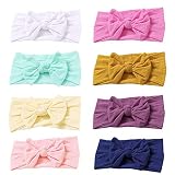 Baby Nylon Headbands Hairbands Hair Bow Elastics for Baby Girls Newborn Infant Toddlers Kids (Nylon Headbands-A)