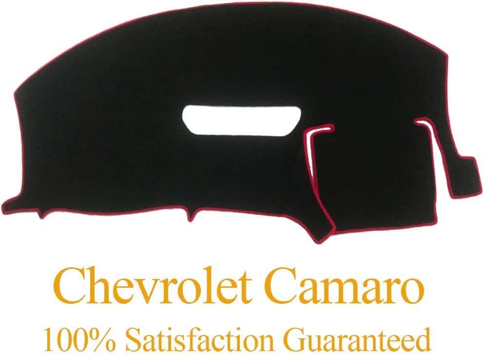 AKMOTOR Dash Cover Dashboard Cover Pad Mat Custom Fit for Chevy Chevrolet Camaro 1997-2002 (Black-red) Y38