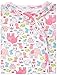 Simple Joys Baby Girl's 2 pack Cotton Footed Sleep and Plays Sleepwear, Animals Green/Dot, Newborn