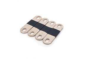 HWYEE 8PCS Bus Bars Connector red Copper Nickel-Plated Pith Row 1.47IN Hole M4 for EVE Lifepo4 Cell 3.2V 90Ah 105Ah Lithium Battery Busbar (8)