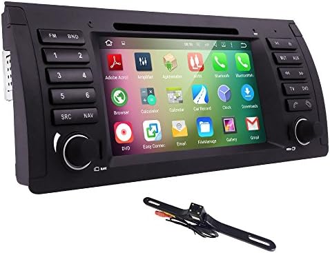 Ehotchpotch 7'' Double 2Din Quad Core 1024 600 Touchscreen Android 5.1 Car DVD GPS Navigation Player with WIFI/ RDS/ GPS/ Bluetooth/ DVD Car Stereo for BMW 5 Series X5 M5