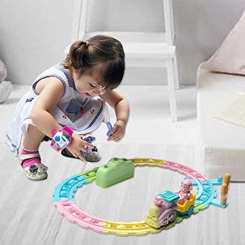 image for YGJT Train Set Toys Battery Operated Train Railway Track Toy for Baby 