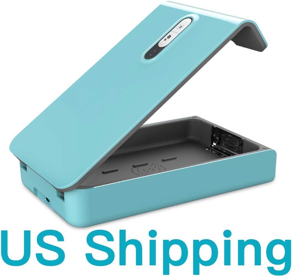 Cell Phone Sanitizer,UV Smartphone Sterilizer Box,Ultraviolet Sanitizer Box with Dual LED Aromatherapy Function Disinfector for IPhone Android Cellphone Toothbrush Salon Tools Jewelry Watches