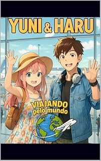 Livro Viajando pelo mundo - Yuni e Haru - Missão arco-iris: livro de colorir