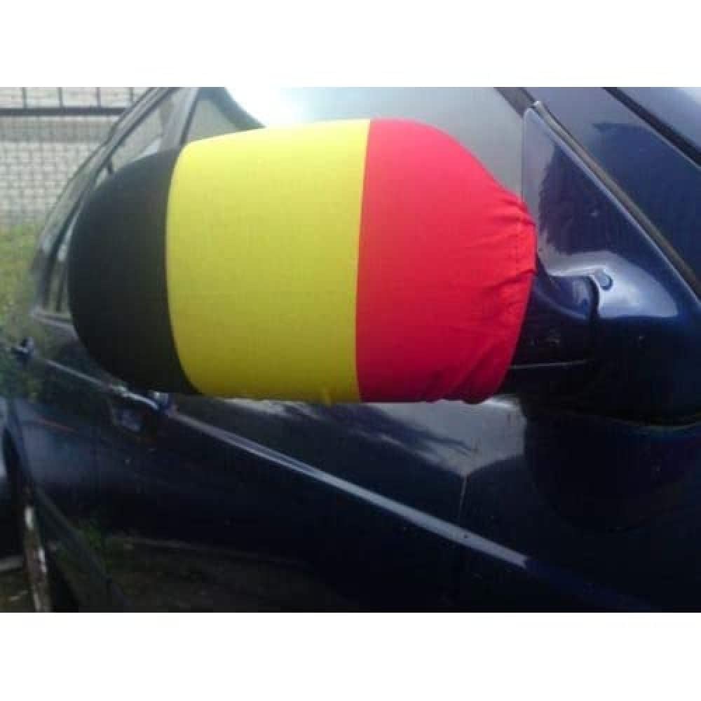 AZ FLAG - Belgium Car Mirror Flag - 2 Pieces - Polyester and Spandex Belgian Small Flag for Car mirrors - Elastic