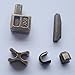 2 sets bronze #5 metal zipper head box zipper resucue slider zipper pull replacements zipper sliders retainer insertion pin easy for zipper repair kit
