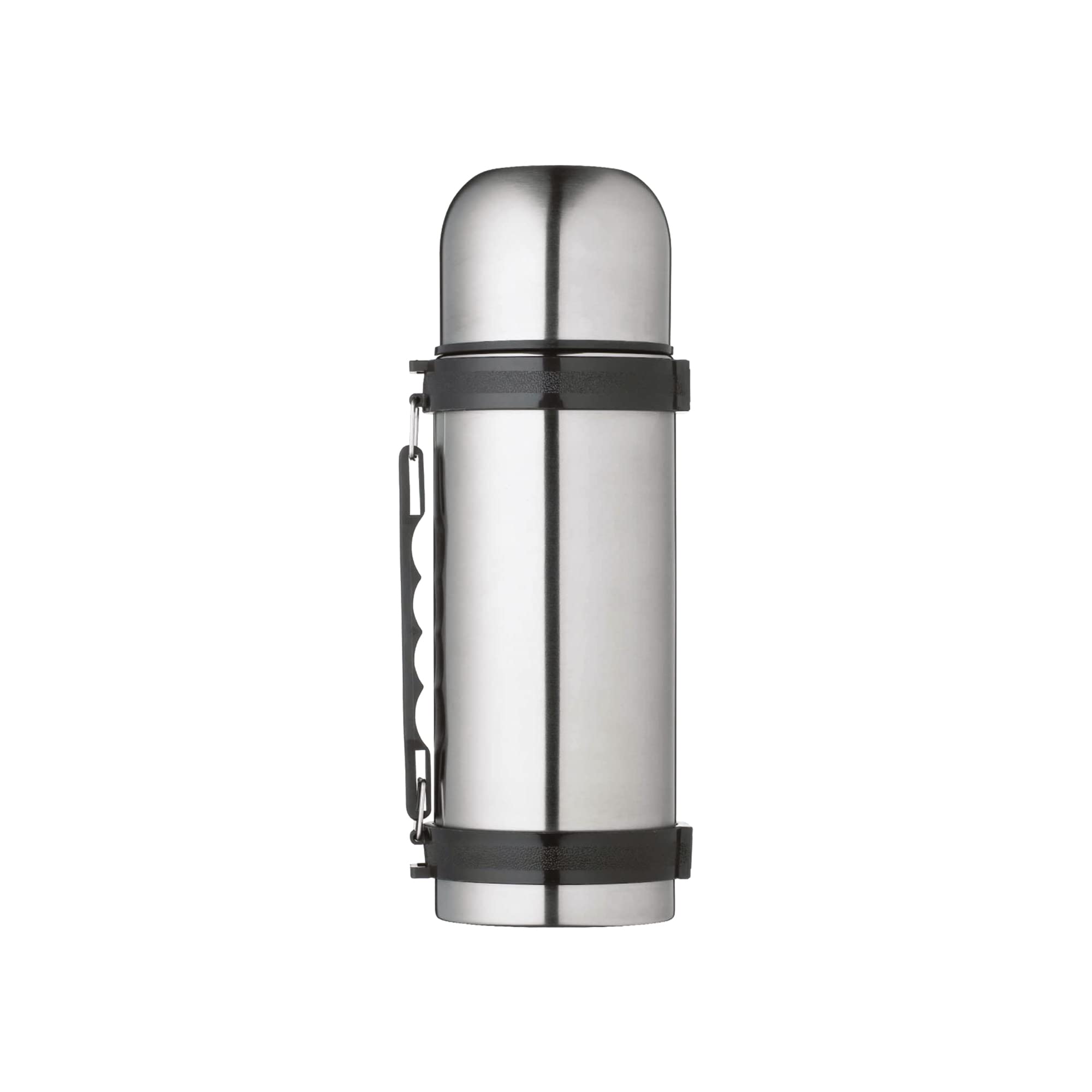 MasterClass Vacuum Flask with Handle, Stainless Steel, for Hot and Cold Drinks, 1 Litre (1.75 Pints), Silver